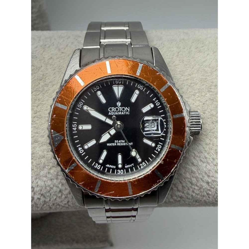 Croton CA201159 Aquamatic New Battery Ladies Watch 30MM 6.25"